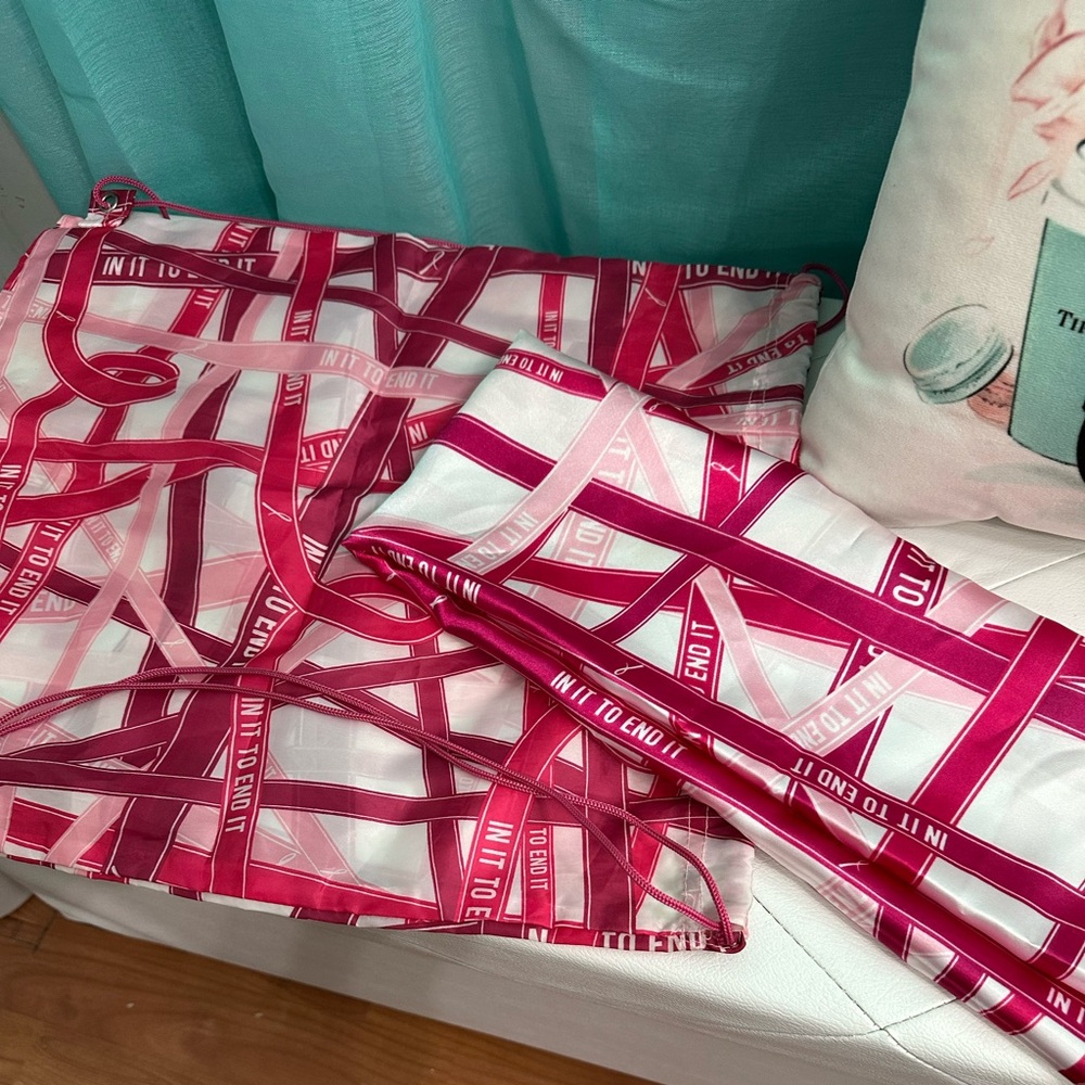 AVON Breast Cancer Crusade Drawstring Backpack and Scarf Set
